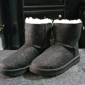 UGG Black Glitter Boots BNWT- 6